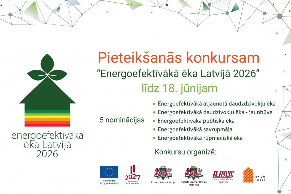 Konkursā “Energoefektīvākā ēka Latvijā 2026” izceltas Liepājas būves