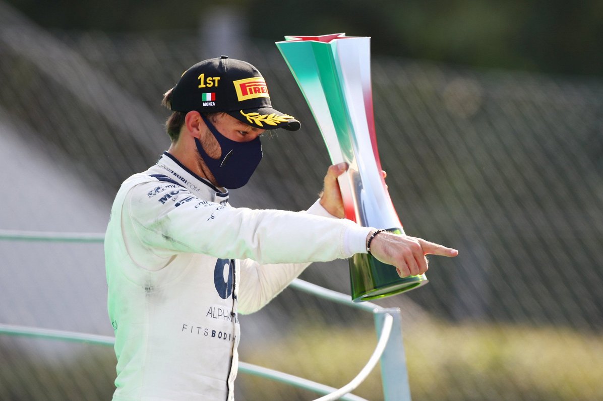 Pjērs Gaslī izcīna savu pirmo ‘pole position’ Itālijas ‘Grand Prix’ kvalifikācijā