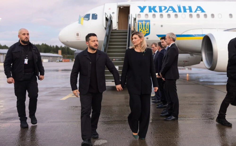 Zelenska lidmašīnai ceļā uz Oslo gandrīz trāpījis drons